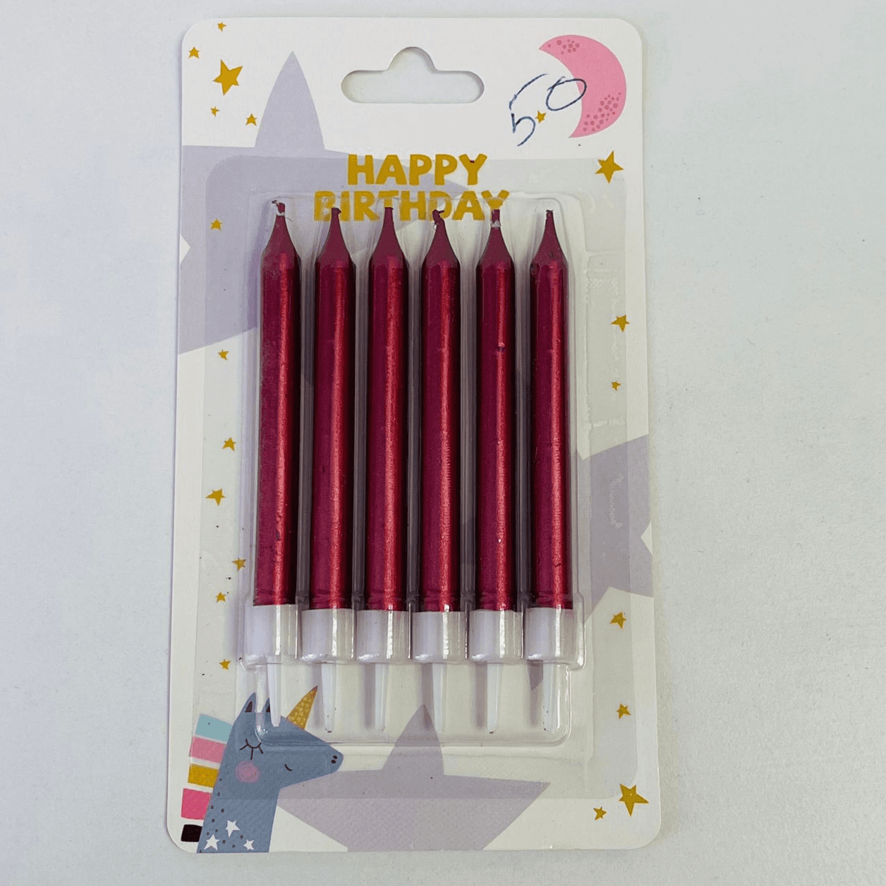Bold Maroon Chrome Candle