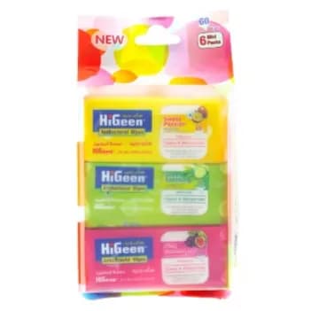 HIGEEN ANTIBACT WIPES MINI PACK 6X10'S