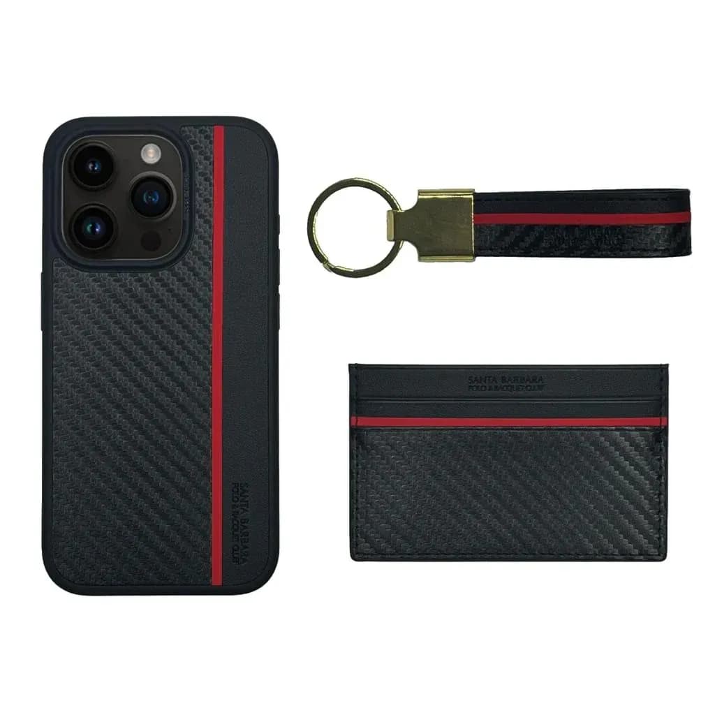 Santa barbara polo & Racquet club ® Luxury hazel series leather case for iPhone 15 Pro