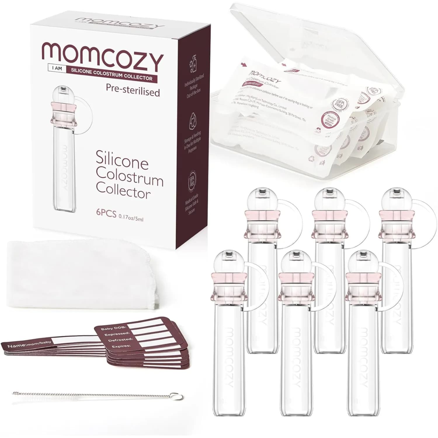 Momcozy Silicone Colostrum Collector, 5ML - 6pcs