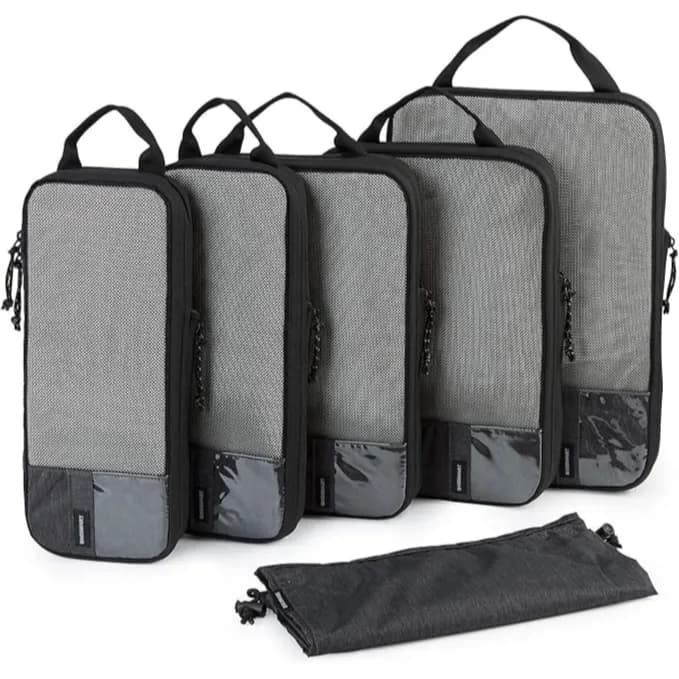 BAGSMART 6 Set Packing Cubes, Black