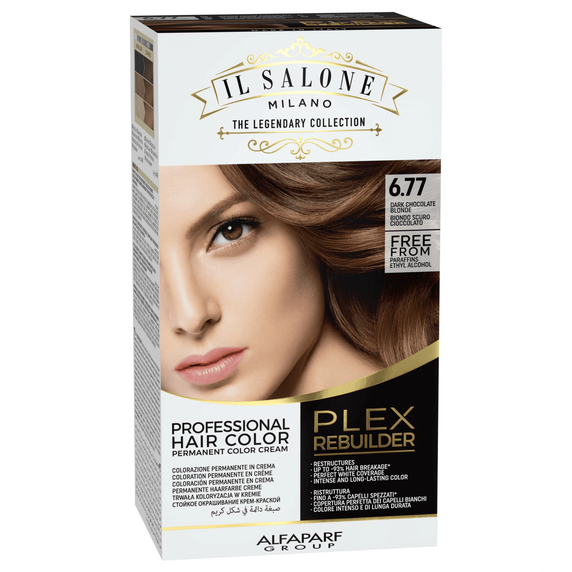 AlfaParf Plex Rebuilder Permanent Hair Color no: 6.77 Dark Chocolate Blonde