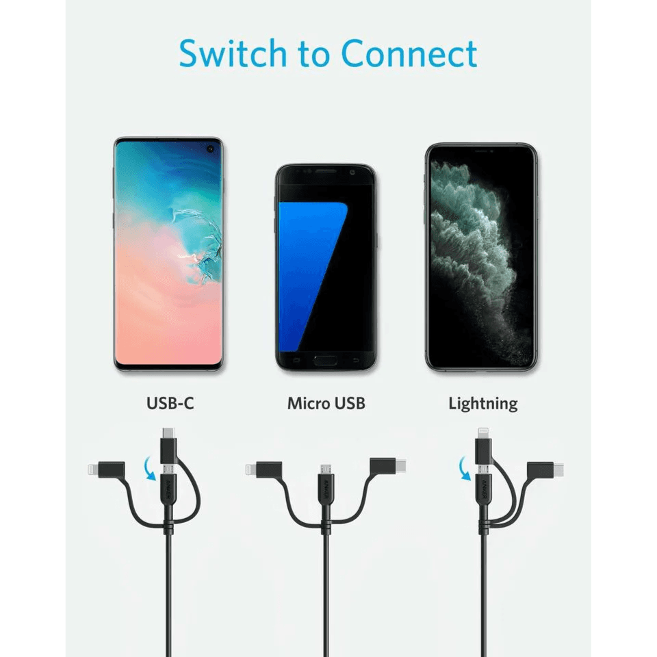 ANKER POWER LINE II 3 IN 1 CABLE [ A8436H12 ]