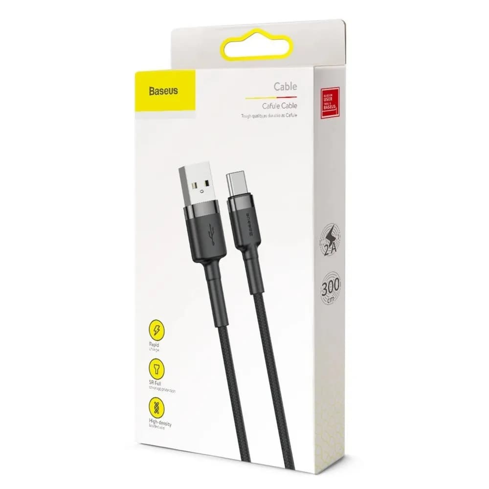 Baseus Cafule Type-c Cable 300cm Gray Black