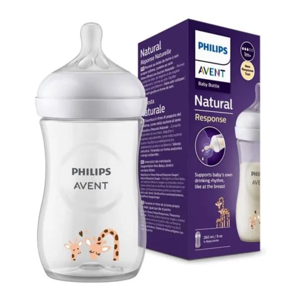 AVENT NATURAL 3.0 FEEDING BOTTLE GIRRAFE 260ML SCY903/66