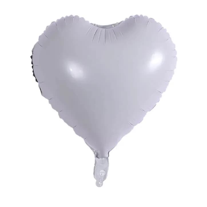 White Heart Foil Balloons