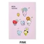 Bt21 Minini Line Notebook - Pink