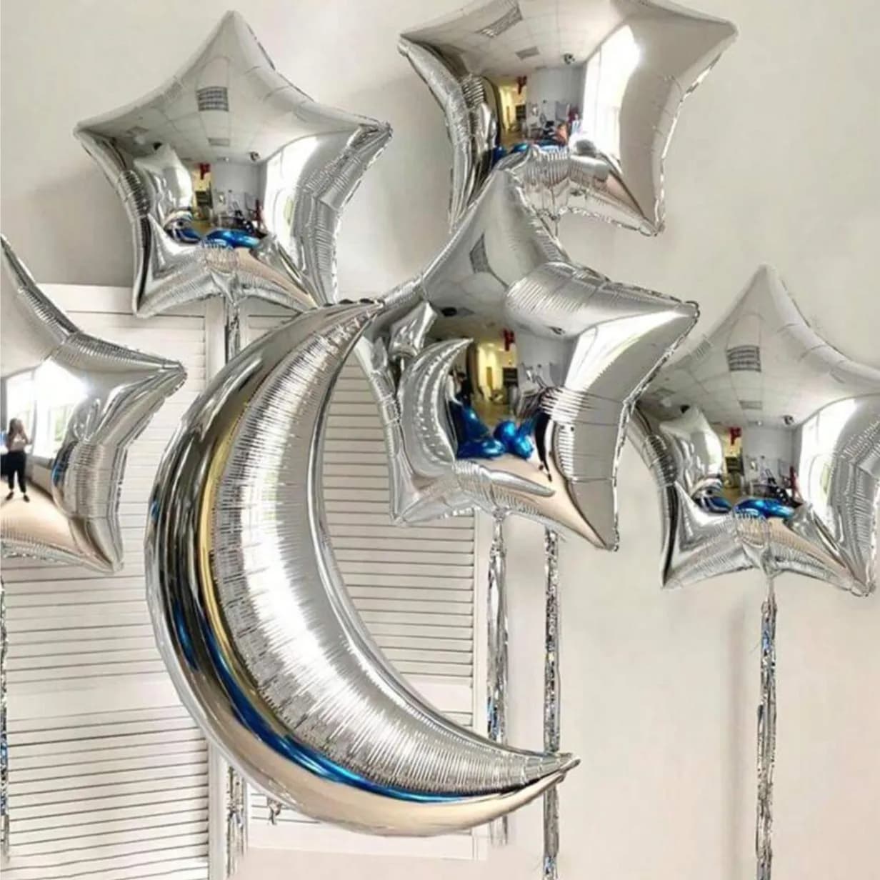 Set Moon And Stars Shaped Balloon