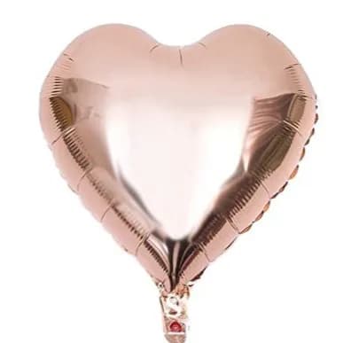 Rose Gold Heart Foil Balloons