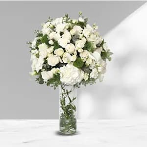 White Blooms Vase