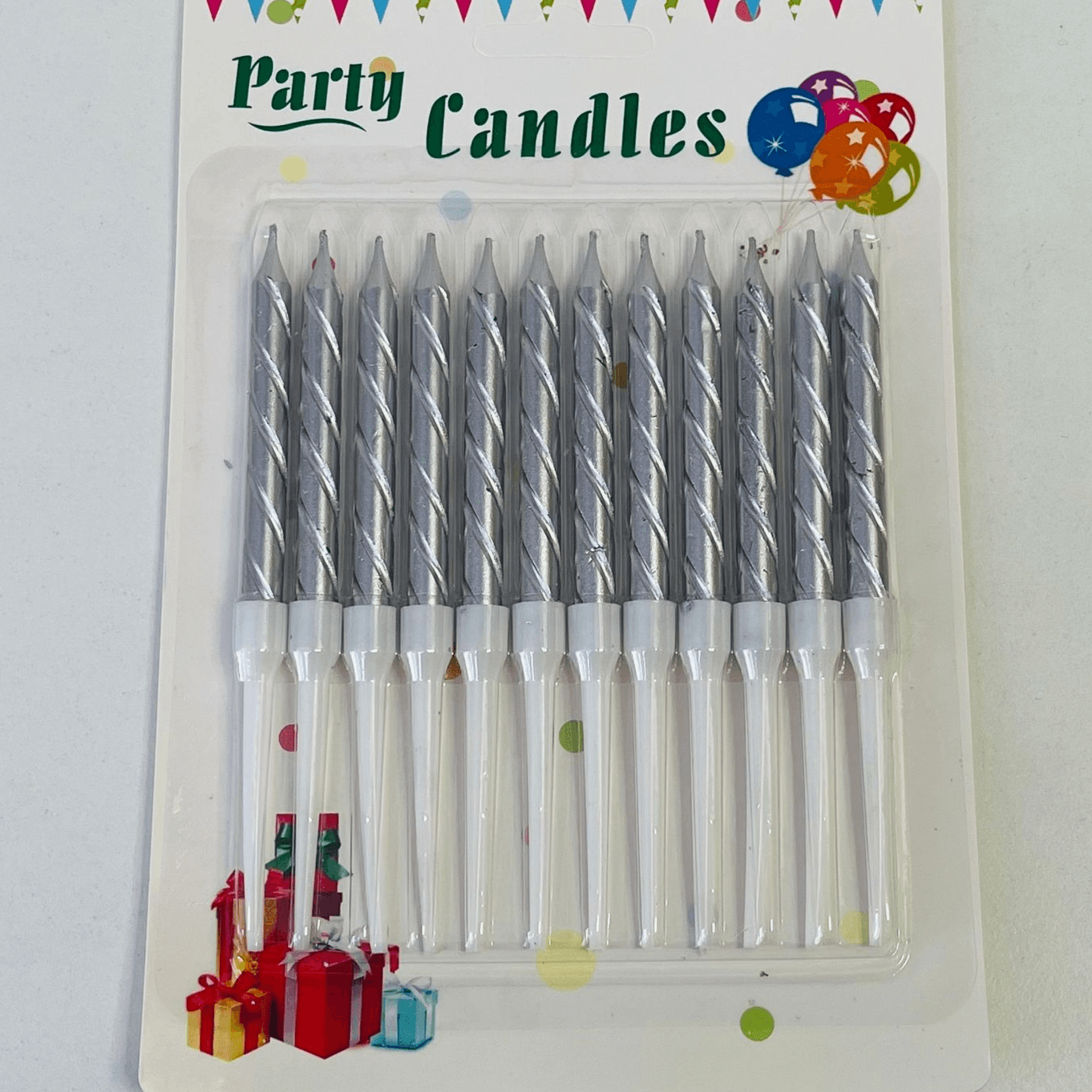 Silver Party Candles