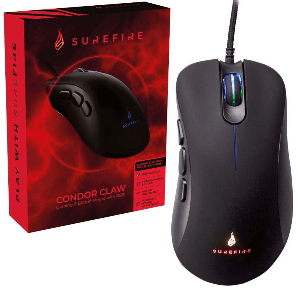Surefire Condor Claw Gaming 8-button Mouse With Rgb