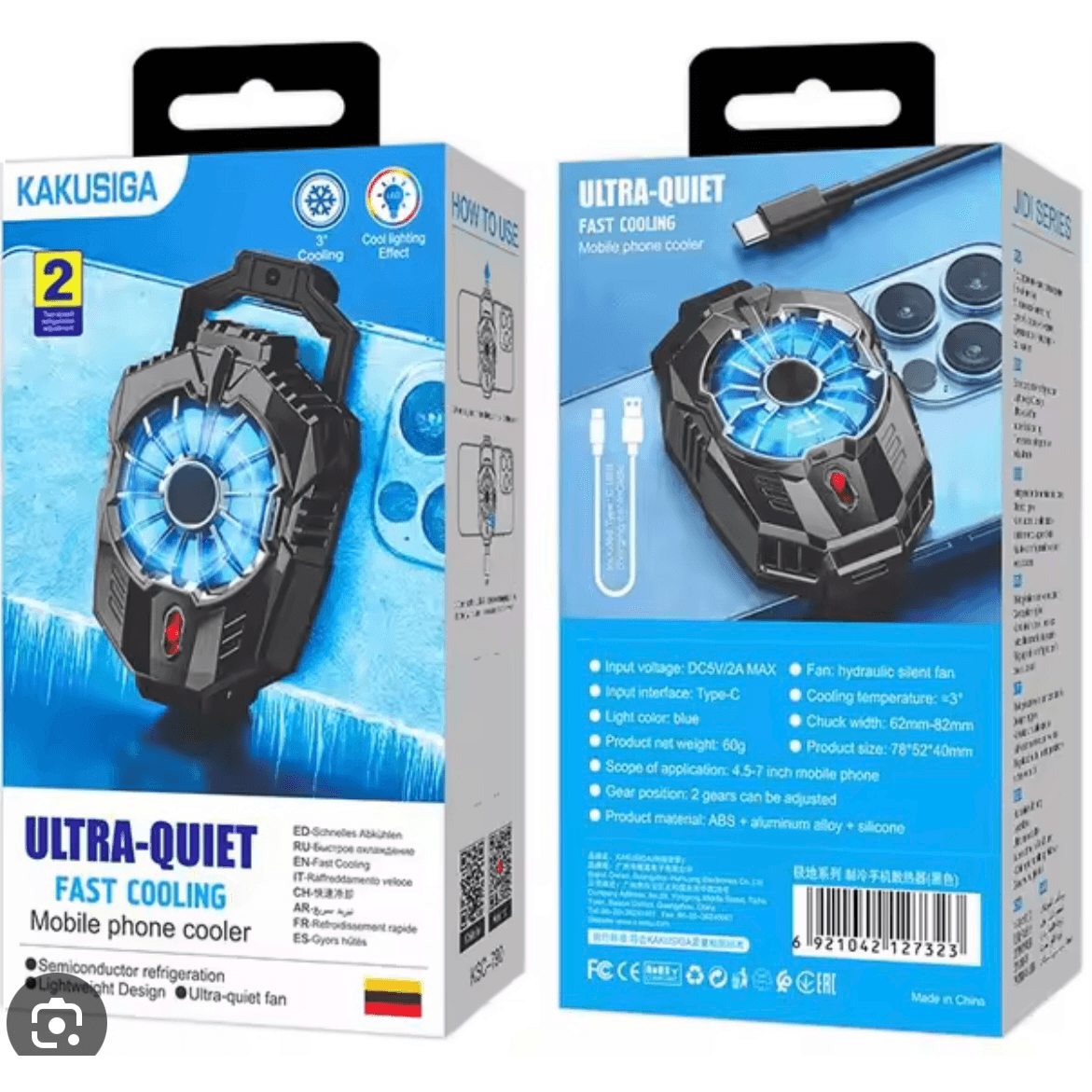 KAKUSIGA Ultra-Quiet Fast Cooling Mobile Phone Cooler ksc-790