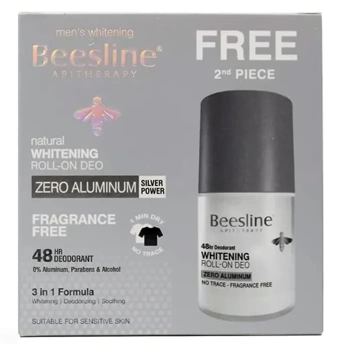 Beesline Skin Whitening Zero Aluminum 24hr Roll-On Deo 1+1