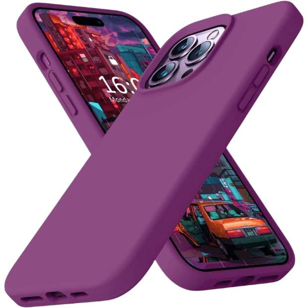 Purple Silicone Case iPhone 14