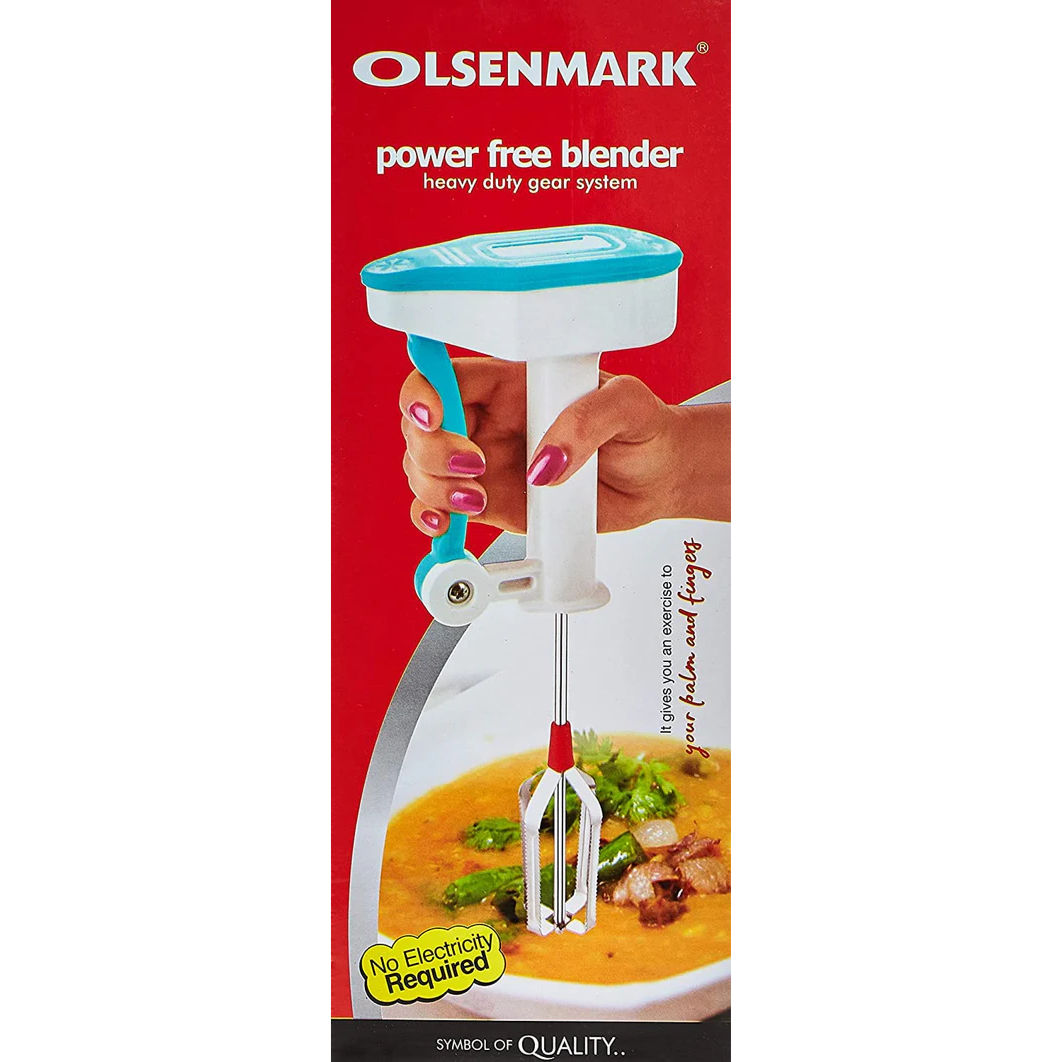 Olsenmark Non Electric Manual Hi-speed Hand Blender Omhm2393 Assorted Colour