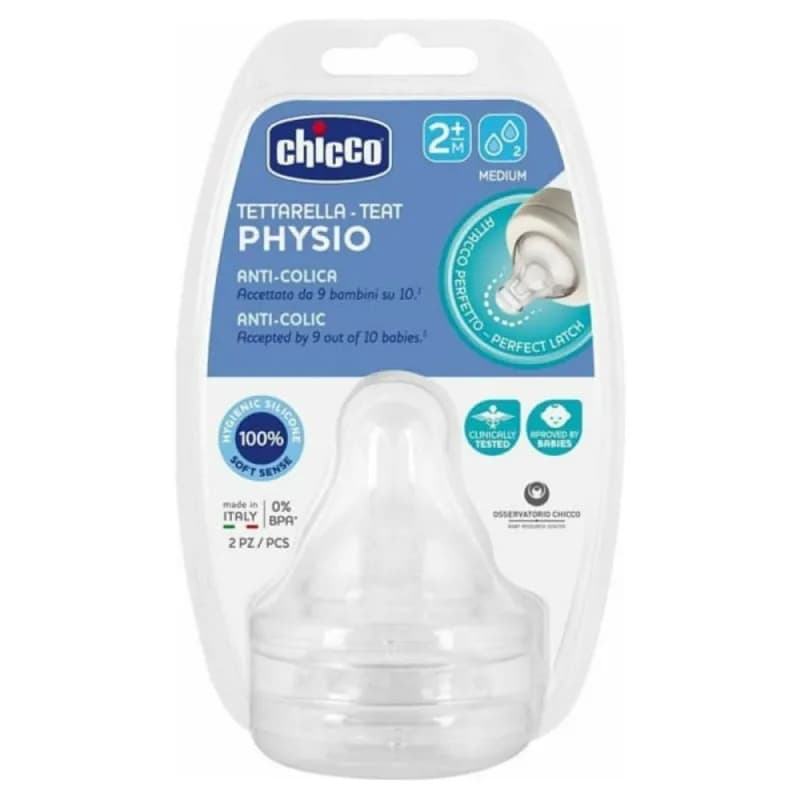 Chicco Physio Teats Average Flow 2m+