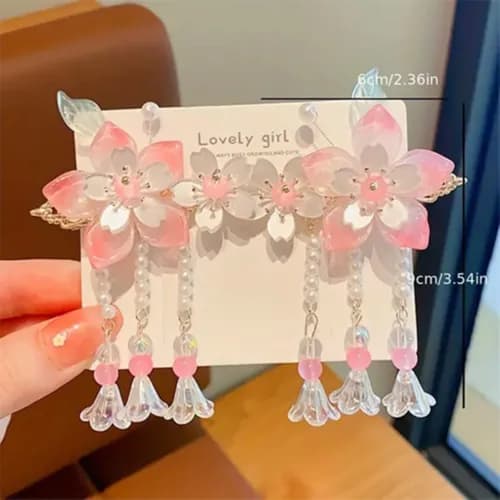 Pearl Flower Hair Clip - Flower 1 (2 Pieces)