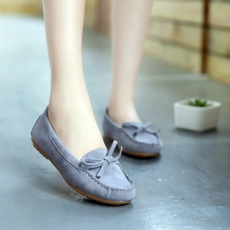 Summer Top Fashion Flat Casual Loafers Soft Slip Woman'S Shoes. 587-Gy