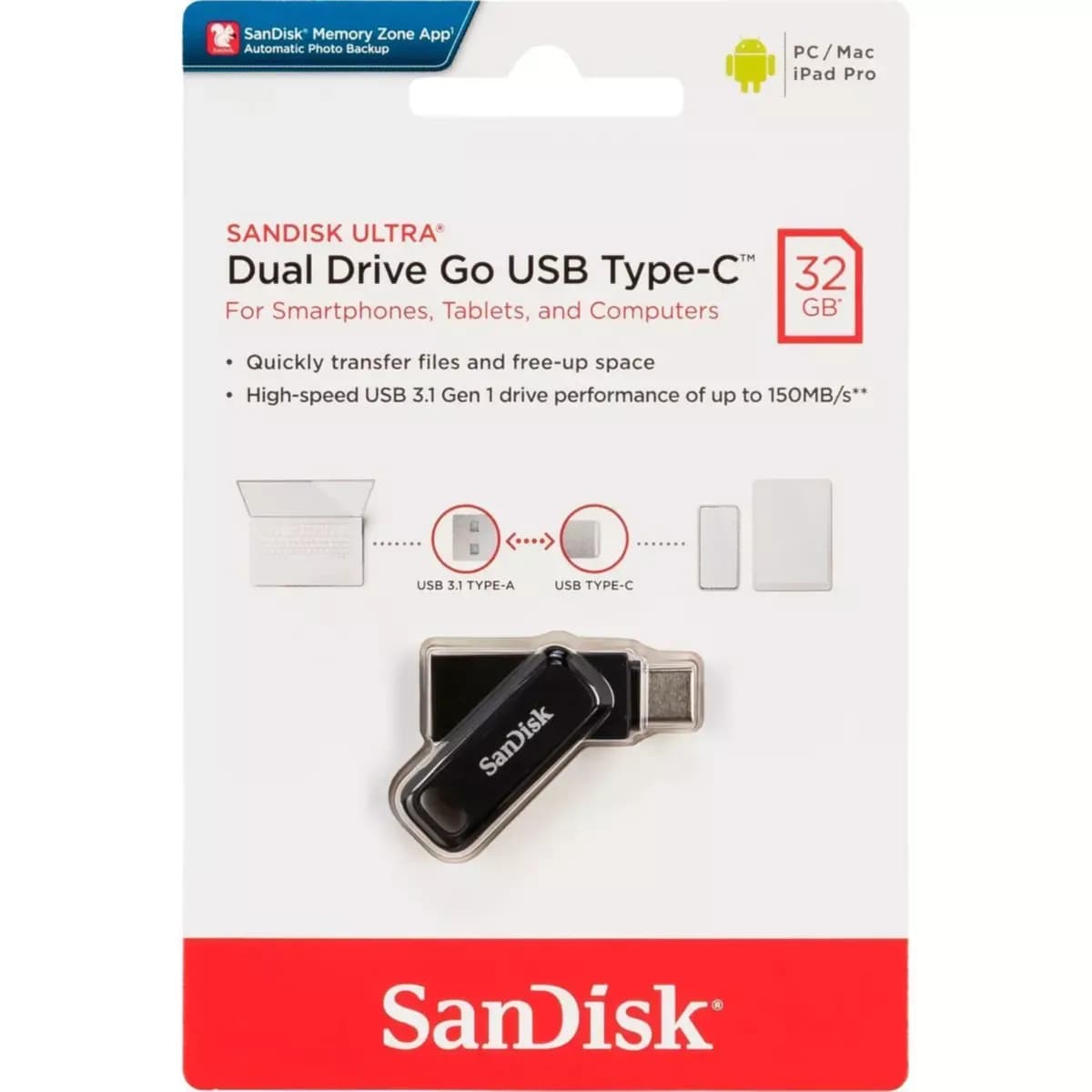 Sandisk Ultra Dual Drive Go Usb c 32Gb