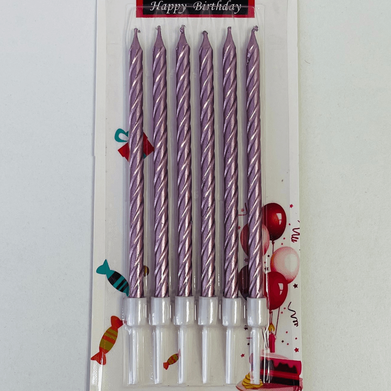 Classy Chrome Light Purple Slim Candle
