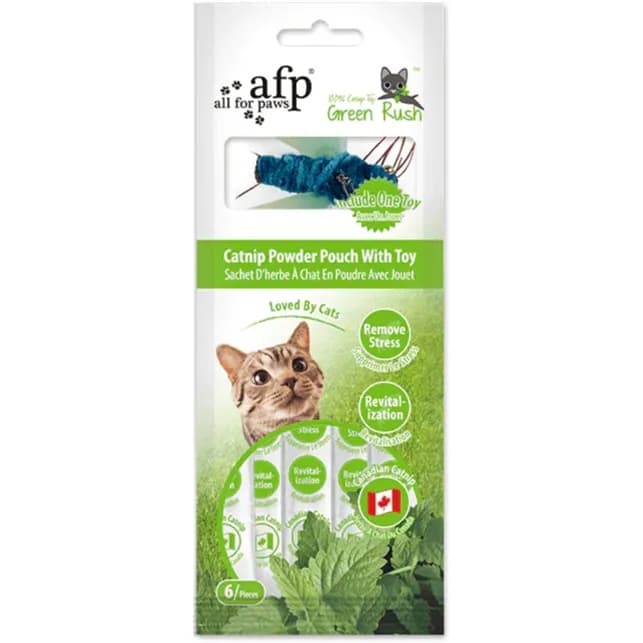 Afp Green Rush-Catnip Powder Pouch With Toy