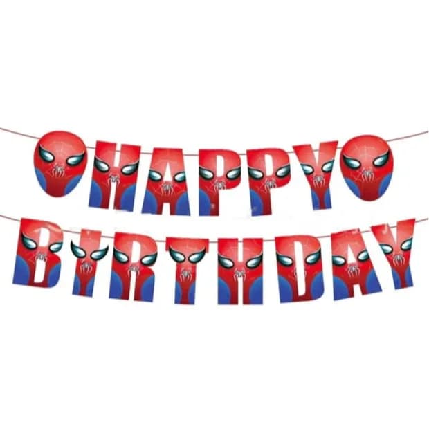 Spiderman Birthday Banner