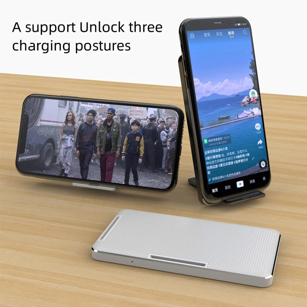 3 IN 1 Wireless Charging Desktop Stand wireless charger (white)