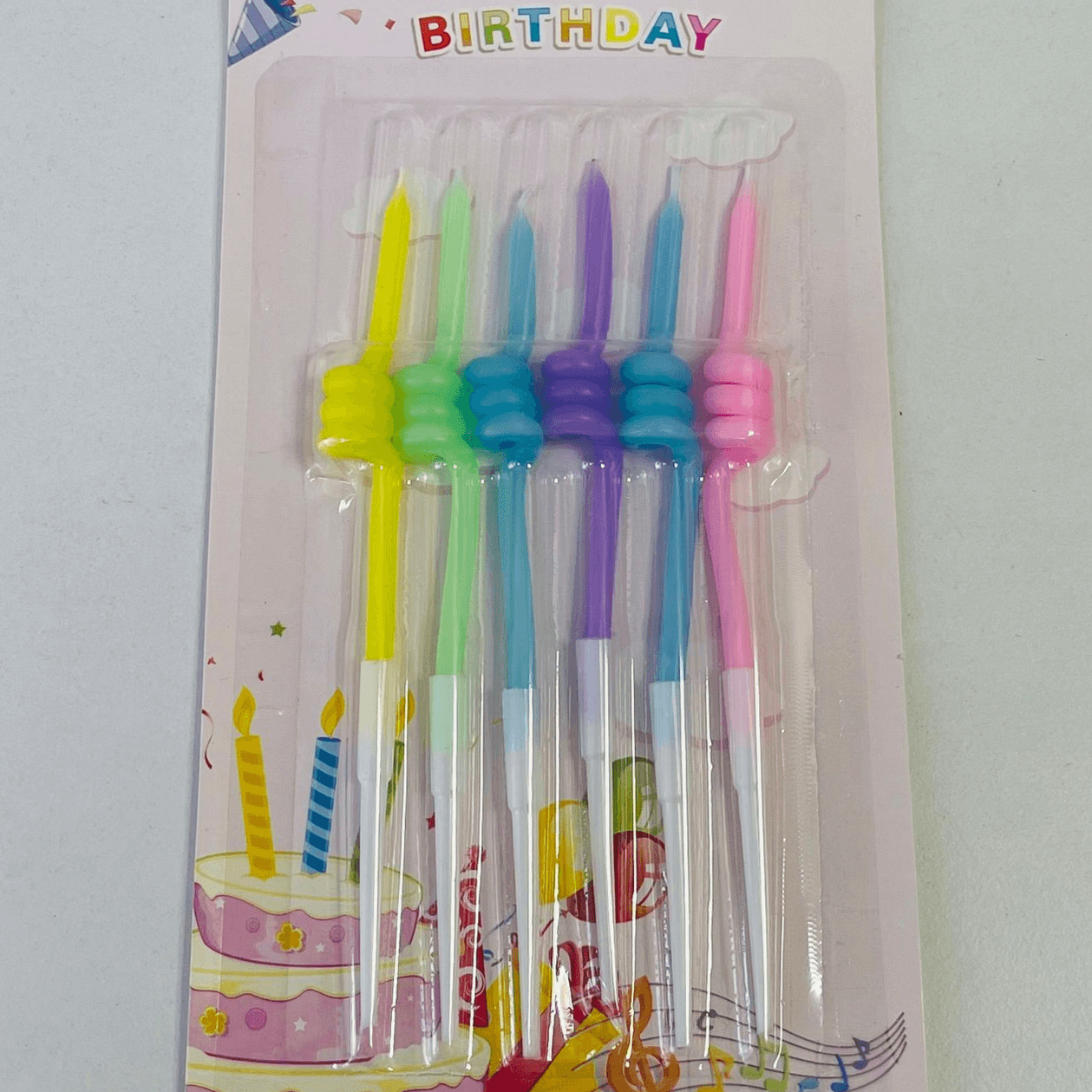 Pastel Spiral Candle