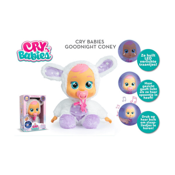 IMC Toys - Interactive (30 Cm) Cry Babies Goodnight Coney