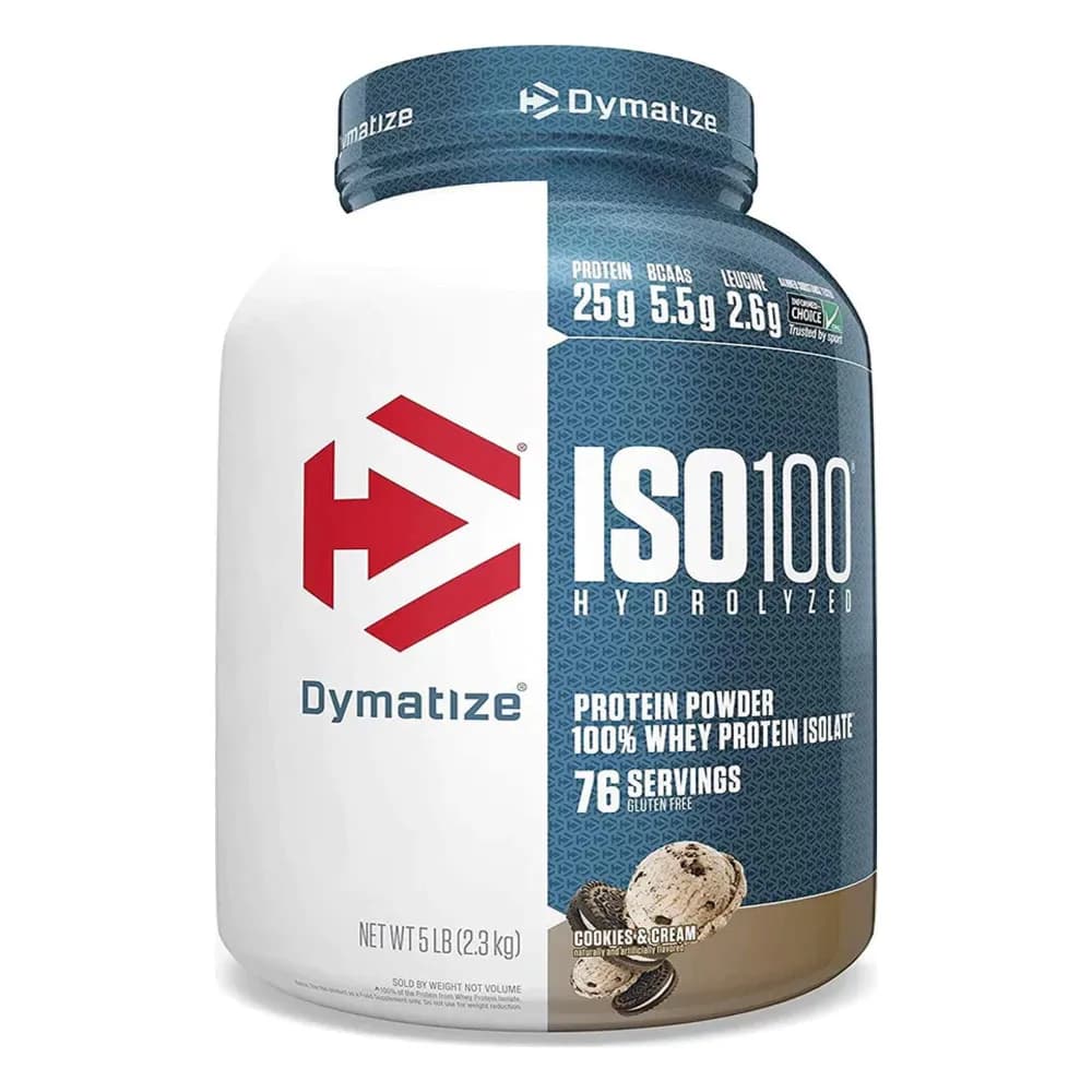 Dymatize Iso 100% Hydrolyzed Protien Powder Gourmet Cookies & Cream 2.3kg