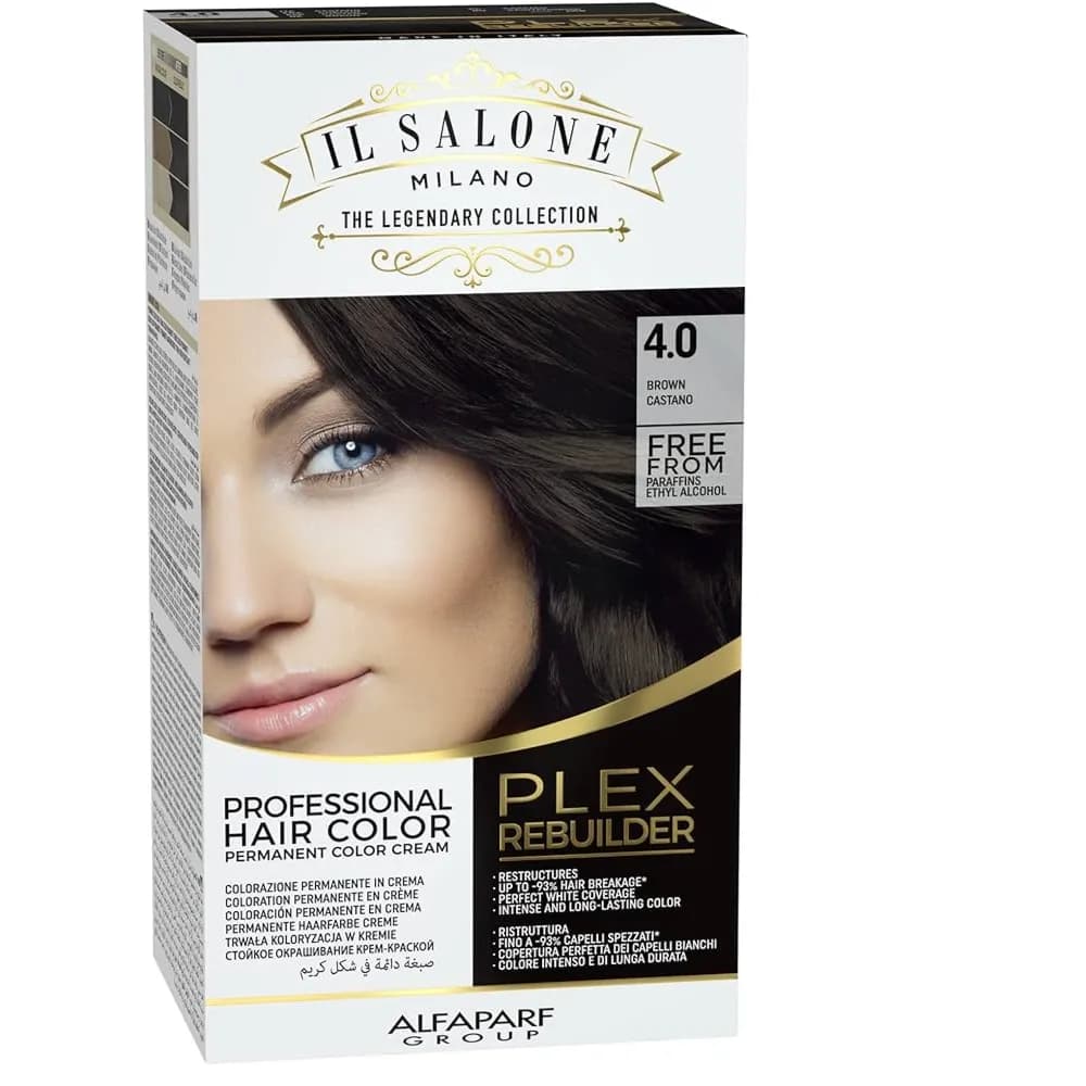 AlfaParf Plex Rebuilder Permanent Hair Color no: 4 Brown