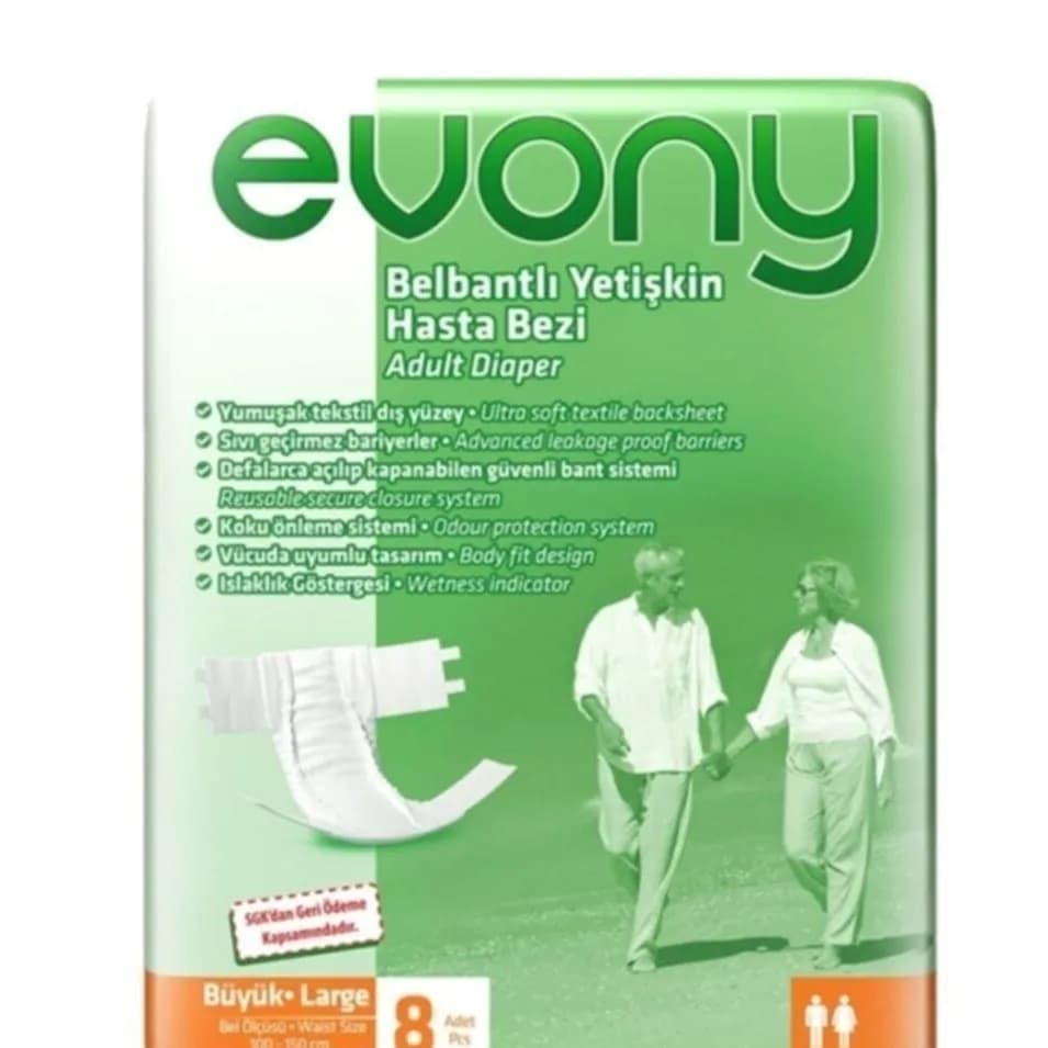 Evony Adult Diaper Large 8s