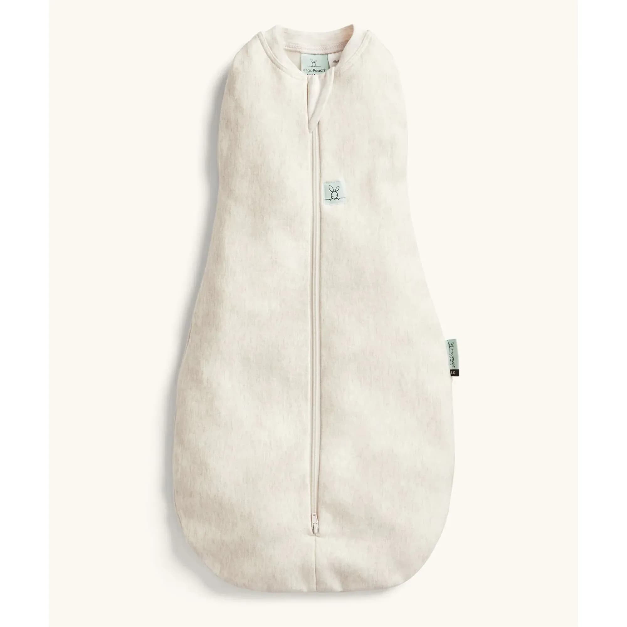 ErgoPouch Cocoon Swaddle Sack 1.0 TOG, Oatmeal Marle, 0-3 Months