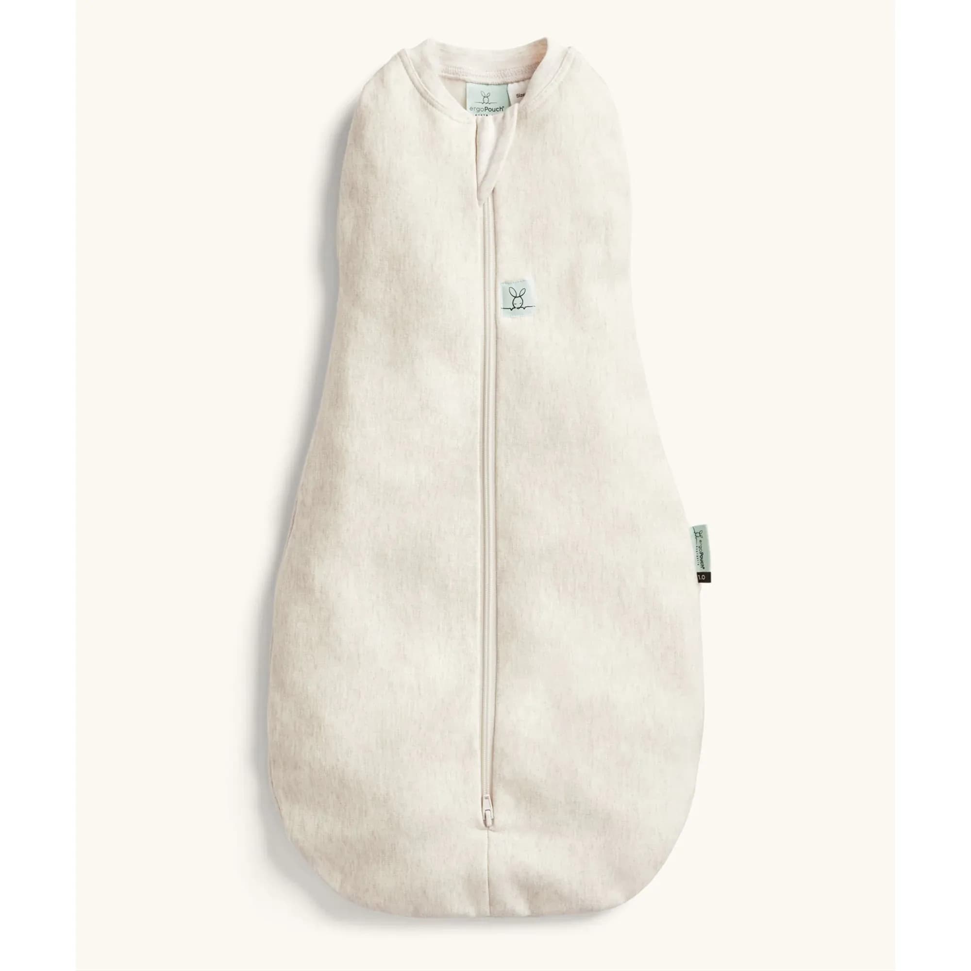 ErgoPouch Cocoon Swaddle Sack 0.2 TOG, Oatmeal Marle, 3-6 Months