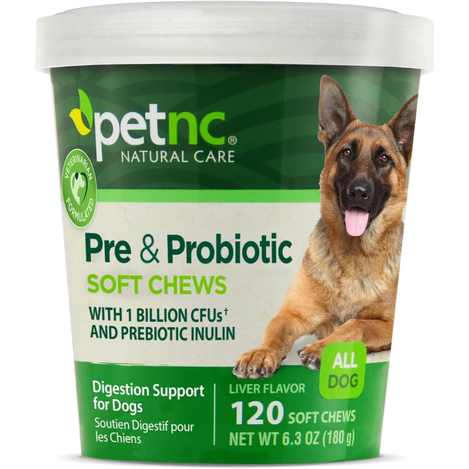 Petnc  Pre & Probiotic Soft Chews for Dog 120 soft chews Liver Flavor, Cheese