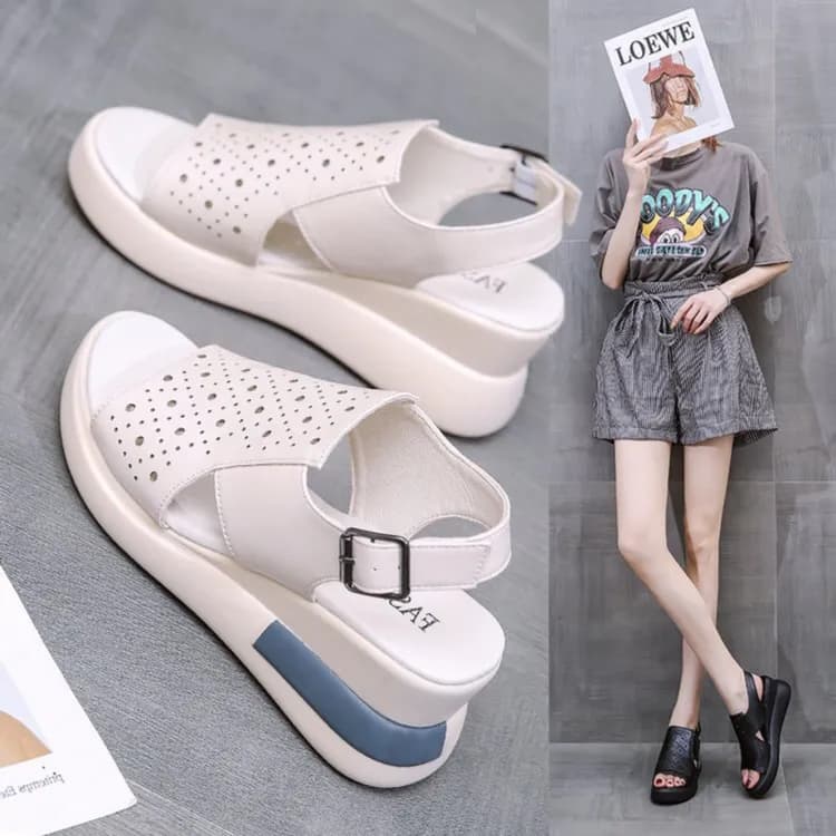 Comfortable Fashion Thick Bottom Slope Heel Back Women'S Sandals 1423-Bg