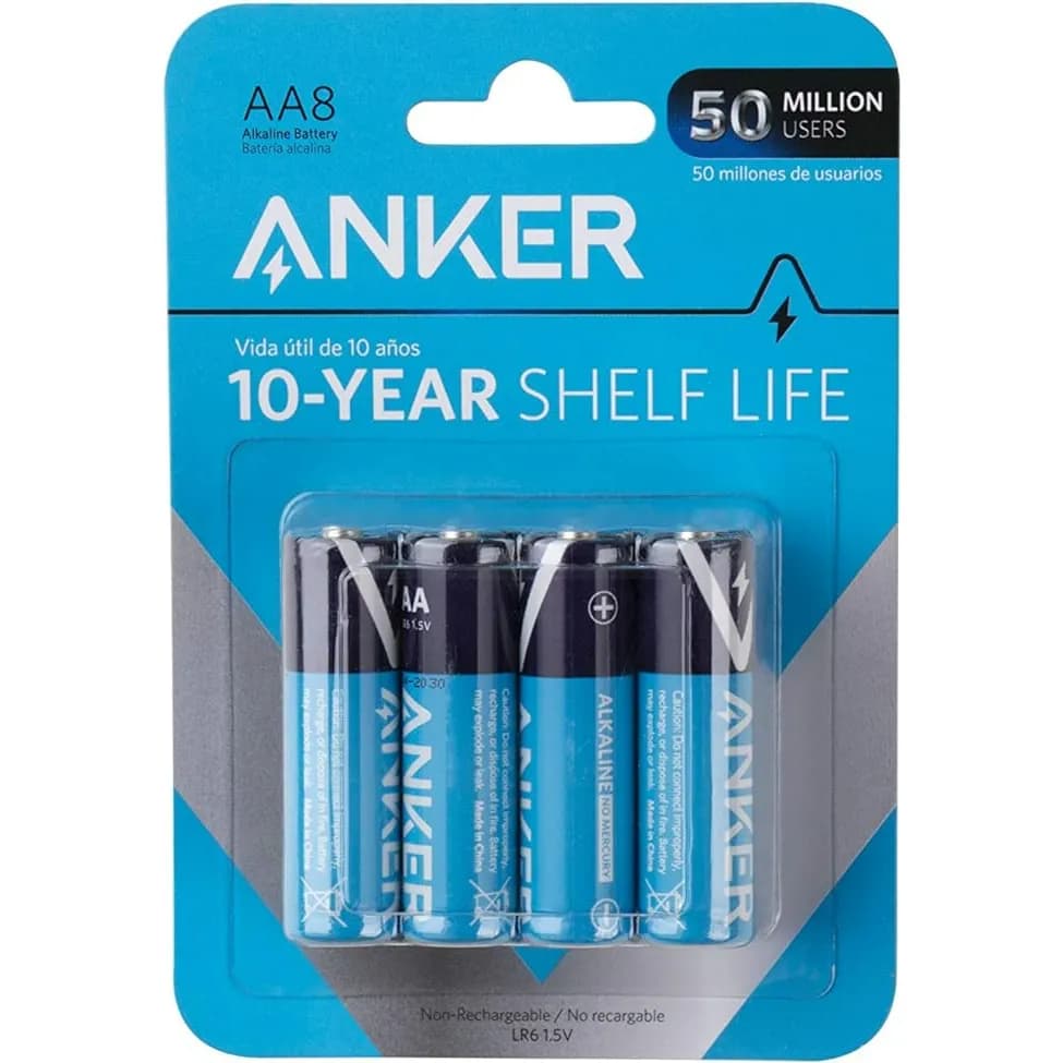 Anker Alkaline AA8  Batteries  8 Pack