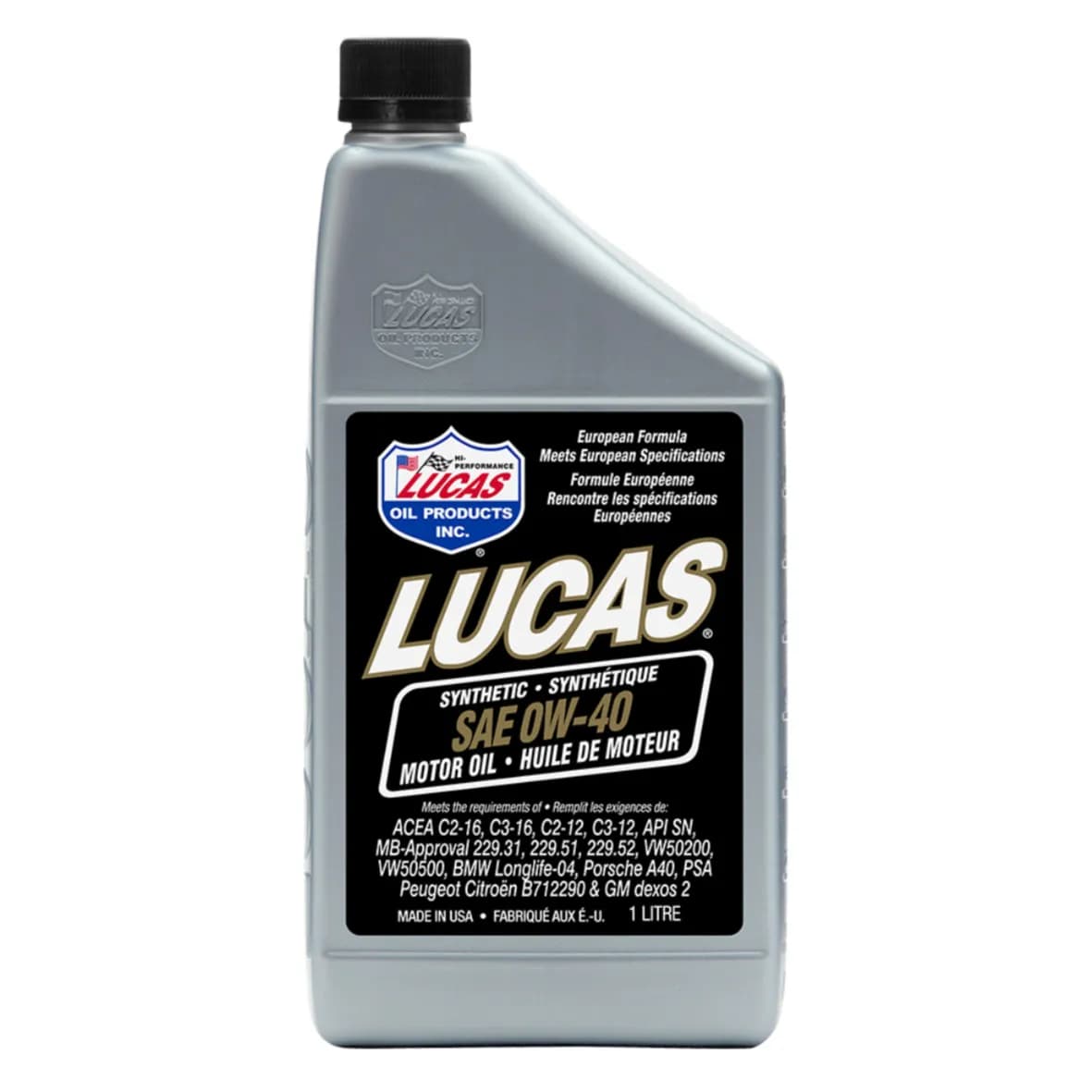 Lucas Oil- Synthetic Sae Ow-40 Motor Oil 1 Liter