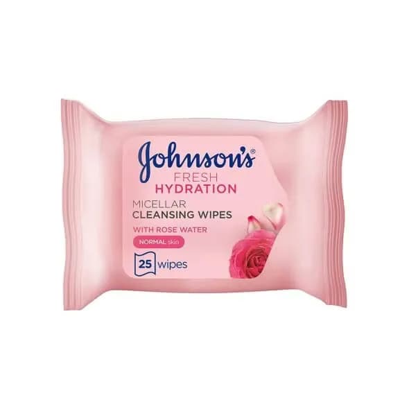 johnson micellar cleansing wipes with rose water  normal skin