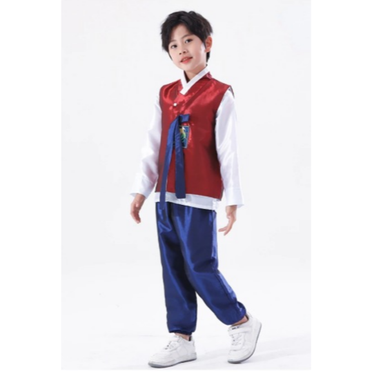 Korean Hanbok Boy- Red