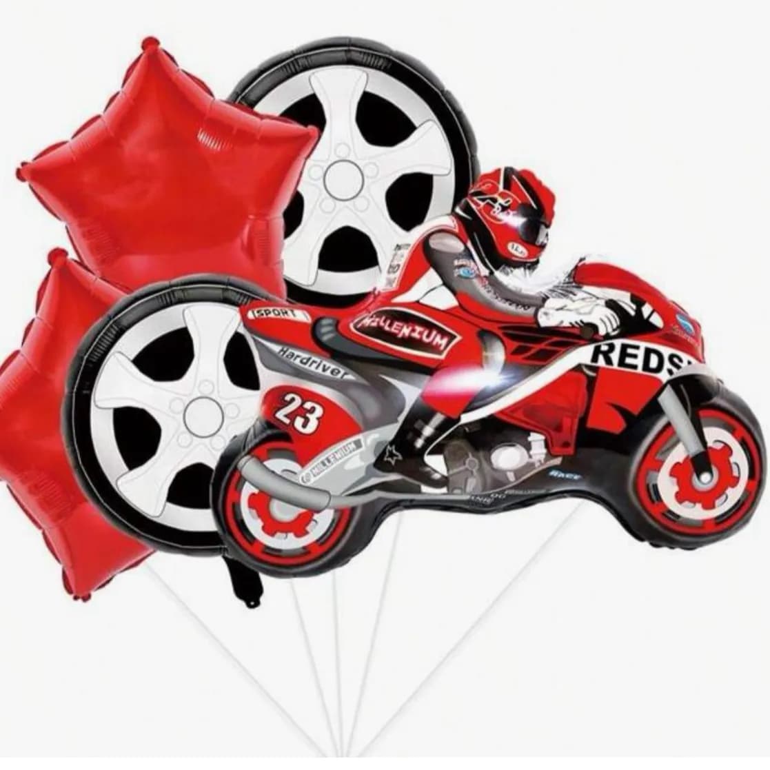 5 Pcs Set Motorbike Wheel And Stars