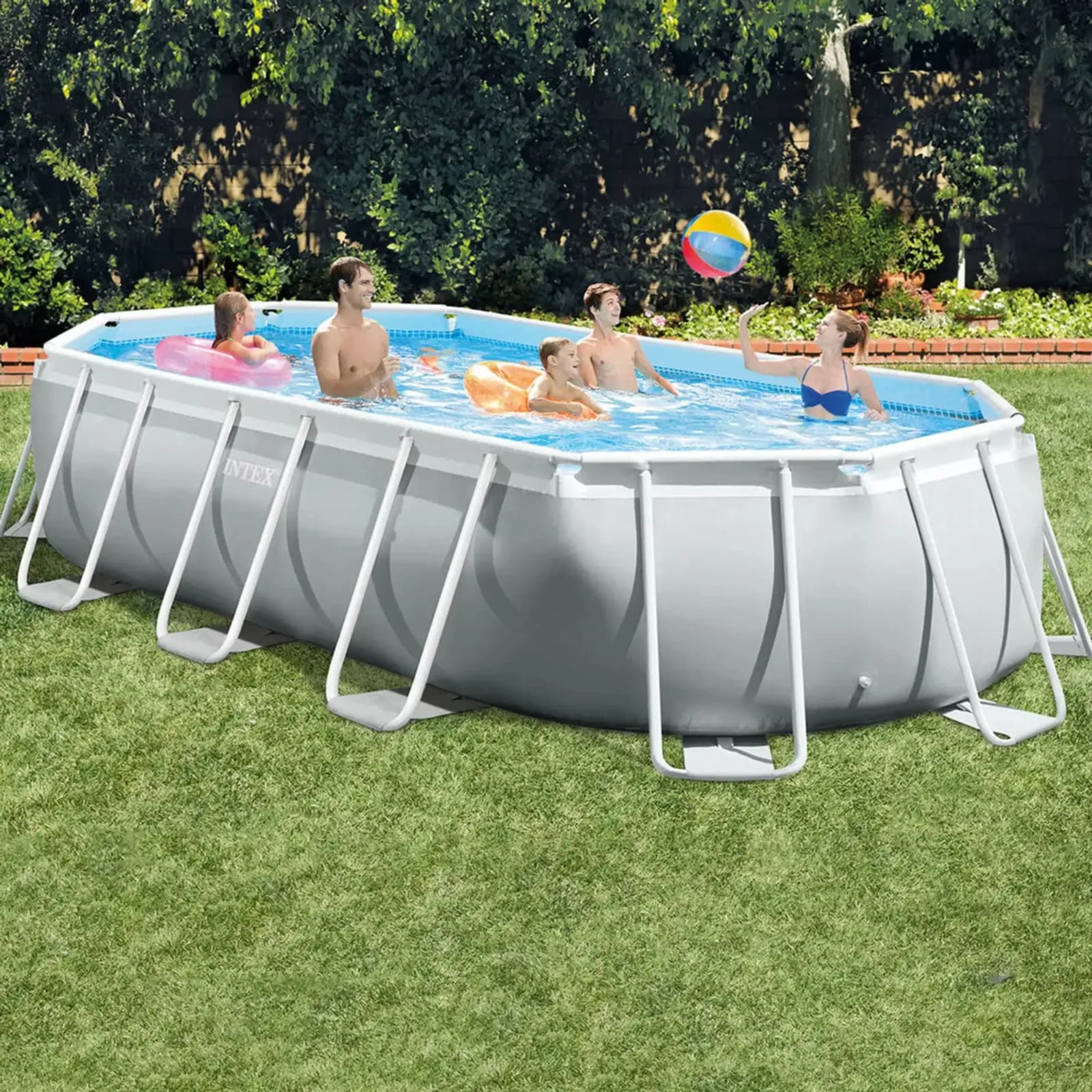 INTEX frame oval pool set 503x274x122cm (Cool Summer)