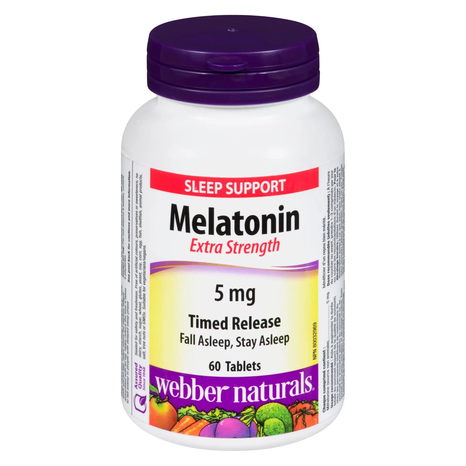 WEBBER NATURALS MELATONIN TIME RELEASE 5MG 60S