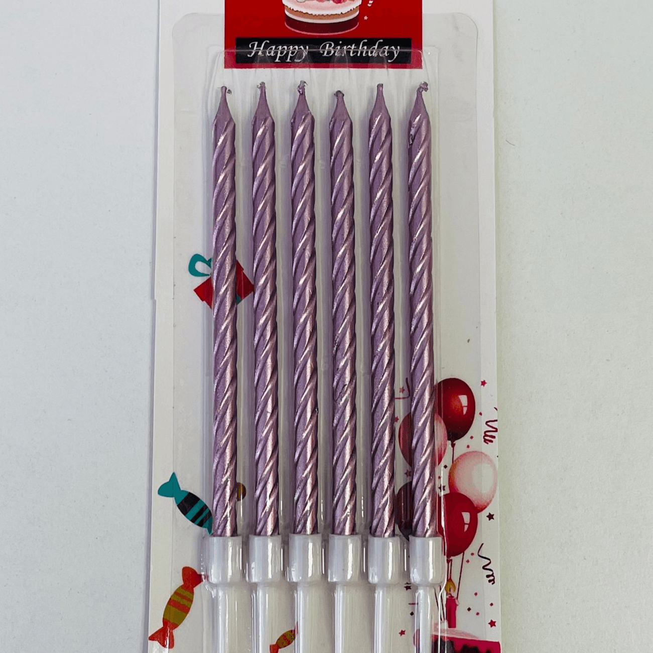 Classy Chrome Light Purple Slim Candle
