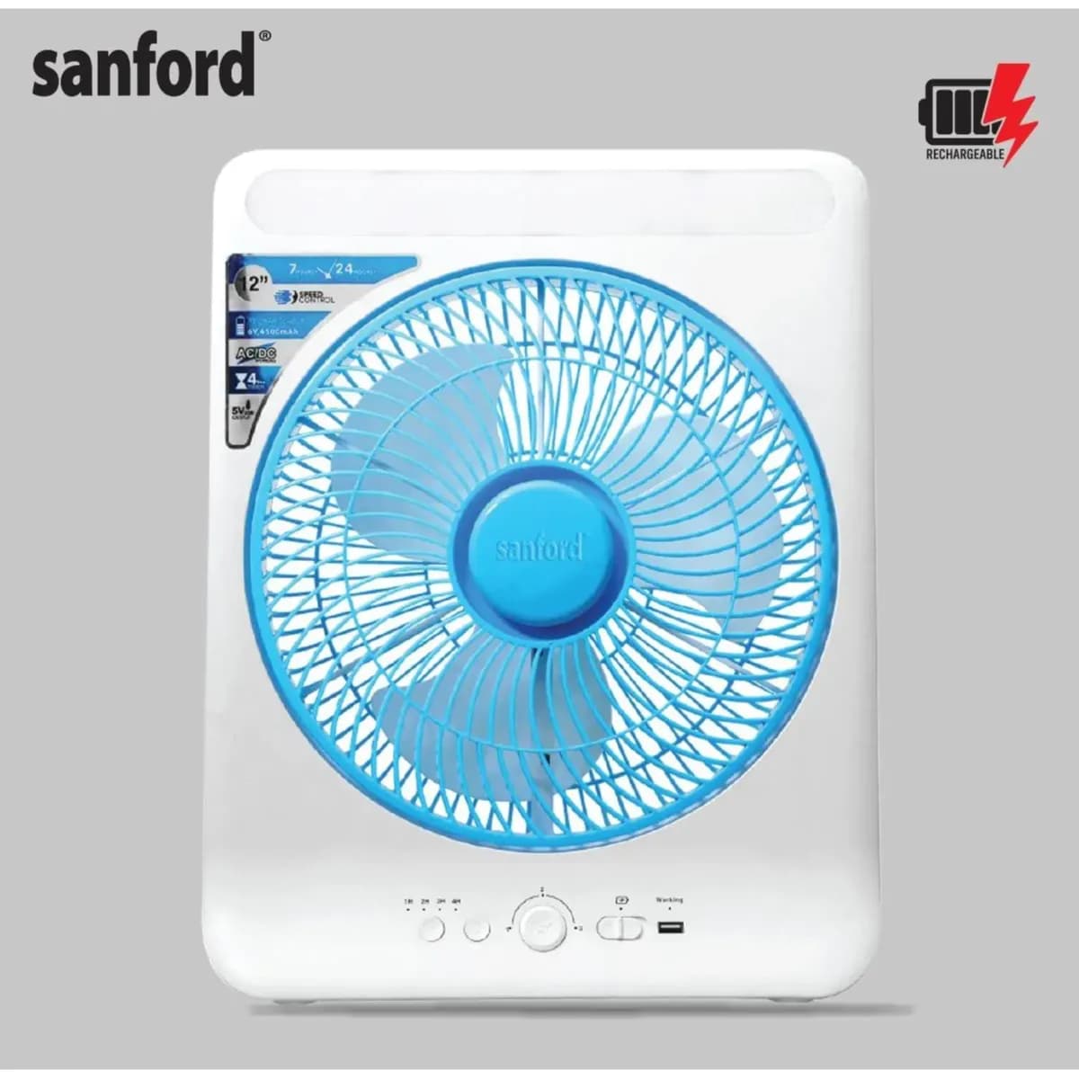 Sanford Rech Box Fan 12Inc Sf919Bfn