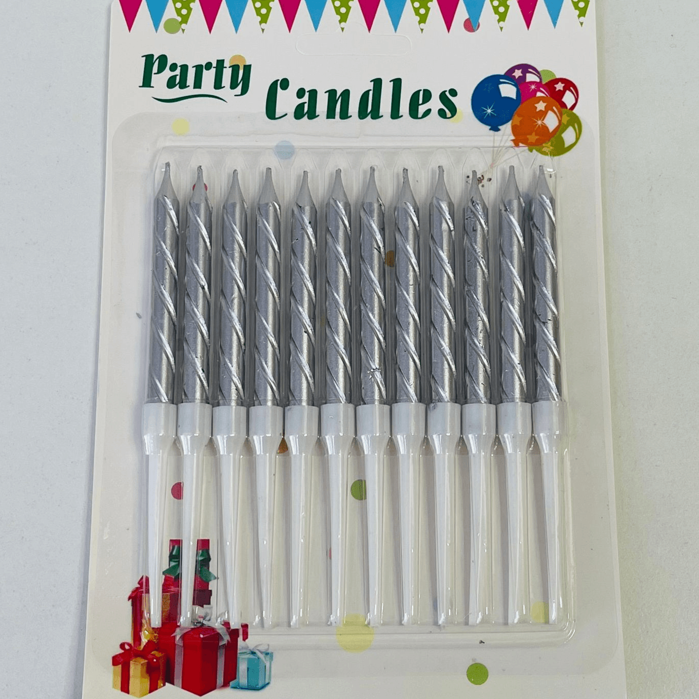 Silver Party Candles