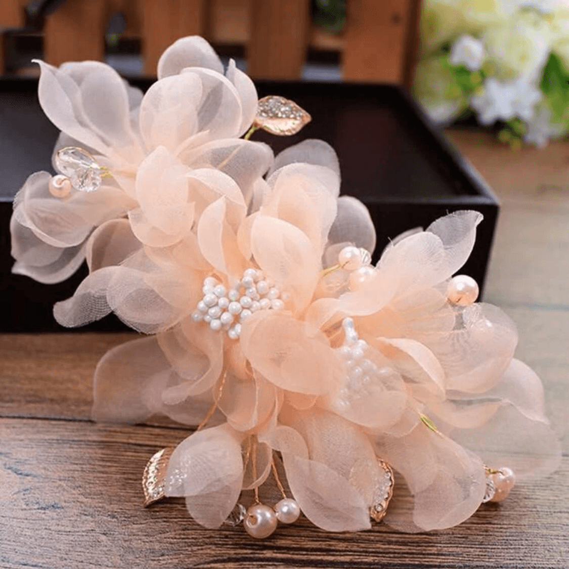 Hair Clip - 1 Pcs - Apricot