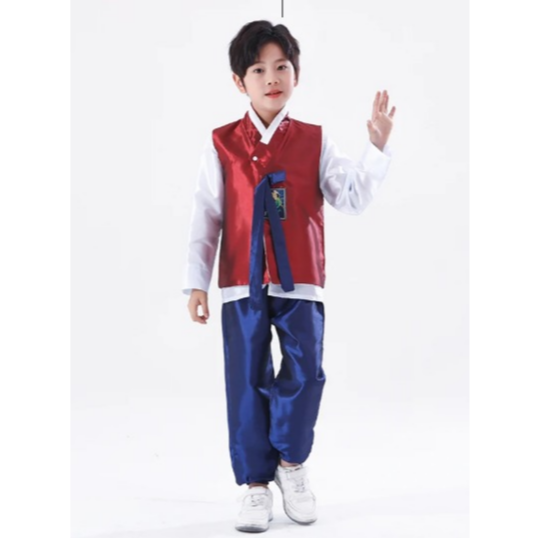 Korean Hanbok Boy- Red