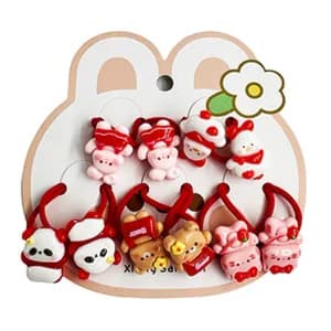 Hair Tie In Different Cartoon Shapes - Light Pink(2 Pieces)